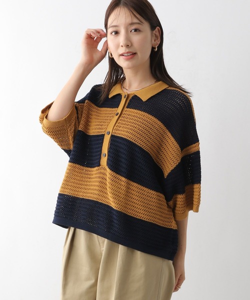 LEPSIM(レプシィム)の「7ゲージラガーメッシュプルオーバー 123532(ニット/セーター・レディース・オフホワイト/ブラウン/グリーン・FREE)」の11枚目の写真