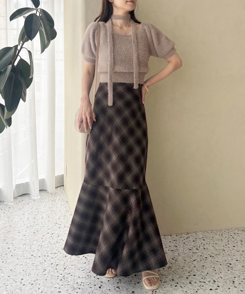 one after another NICE CLAUP（ワンアフターアナザーナイスクラップ）の「アソートマーメイドスカート/ウェストサイズ調整可能（スカート・レディース・ピンク/ブラウン系その他/ホワイト系/グリーン系その他・MEDIUM/SMALL）」の9枚目の写真