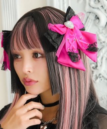 Diable baiser（ディアブルベーゼ）の「十字架リボンバレッタピン2個セット（バレッタ/ヘアクリップ）」