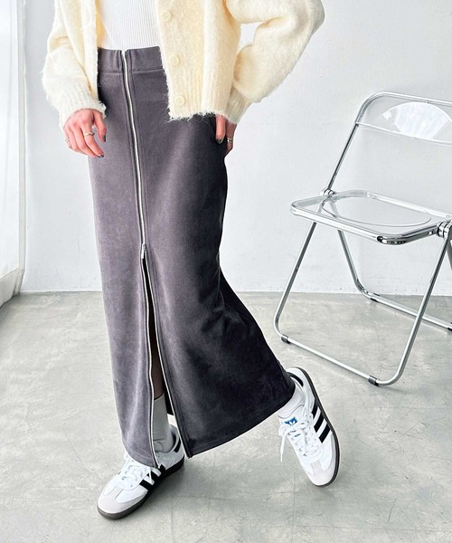 GeeRA(ジーラ)の「オープンファスナーストレートスカート(スカート・レディース・ブラック/チャコール・MEDIUM/LARGE/X-LARGE)」の3枚目の写真
