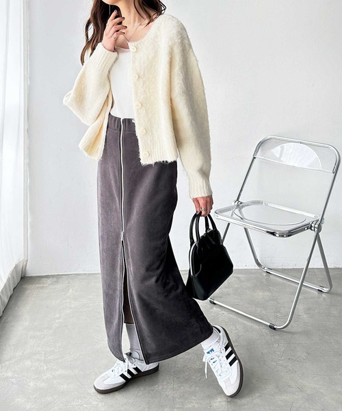 GeeRA(ジーラ)の「オープンファスナーストレートスカート(スカート・レディース・ブラック/チャコール・MEDIUM/LARGE/X-LARGE)」の5枚目の写真