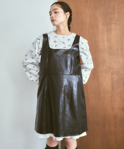 poiregnee（ポワニェ）の「ドッキングフリルワンピース（ワンピース・レディース・ブラウン/ブラック・FREE）」の15枚目の写真