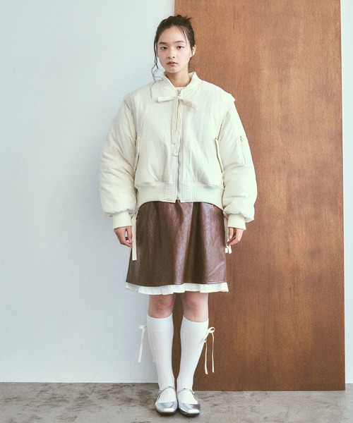 poiregnee（ポワニェ）の「ドッキングフリルワンピース（ワンピース・レディース・ブラウン/ブラック・FREE）」の5枚目の写真