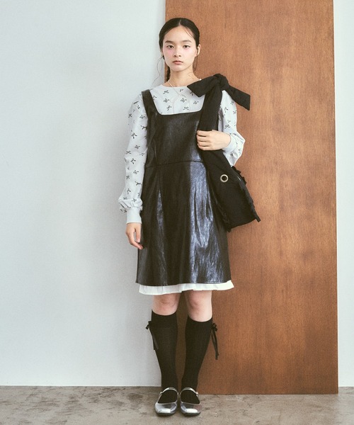 poiregnee（ポワニェ）の「ドッキングフリルワンピース（ワンピース・レディース・ブラウン/ブラック・FREE）」の14枚目の写真