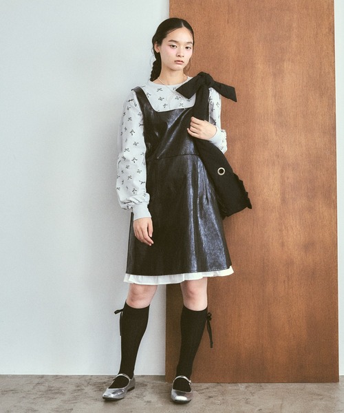 poiregnee（ポワニェ）の「ドッキングフリルワンピース（ワンピース・レディース・ブラウン/ブラック・FREE）」の13枚目の写真