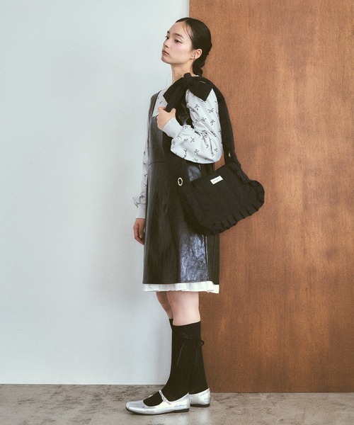 poiregnee（ポワニェ）の「ドッキングフリルワンピース（ワンピース・レディース・ブラウン/ブラック・FREE）」の12枚目の写真