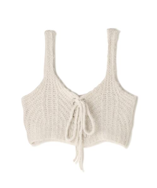 NATURAL BEAUTY BASIC（ナチュラルビューティーベーシック）の「◇デザインニットビスチェ（ベスト・レディース・オフホワイト/チャコールグレー/オリーブ・FREE）」の15枚目の写真