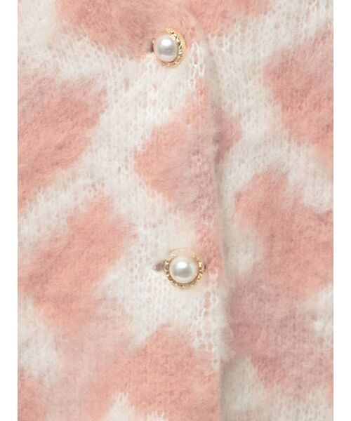 CALNAMUR(カルナムール)の「レオパードヘアリーカーディガン(カーディガン/ボレロ・レディース・ベージュ/グレー/ピンク・FREE)」の4枚目の写真