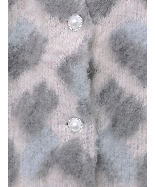 CALNAMUR(カルナムール)の「レオパードヘアリーカーディガン(カーディガン/ボレロ・レディース・ベージュ/グレー/ピンク・FREE)」の6枚目の写真