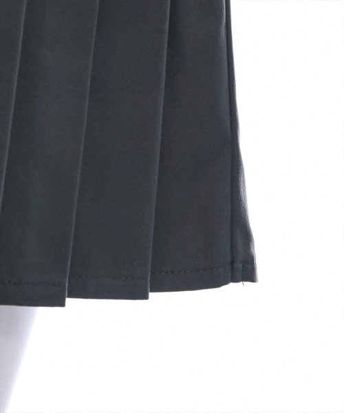 clear（クリア）の「リボンシャーリング切り替えプリーツスカート [韓国風コーデ]≪2024AW新作≫（スカート・レディース・チャコールグレー/ブラック・M/S）」の10枚目の写真