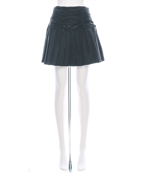 新品♡ミストレアス♡シャーリングリボンヘムレースミニスカート 新品♡ミストレアス♡シャーリングリボンヘムレースミニスカート