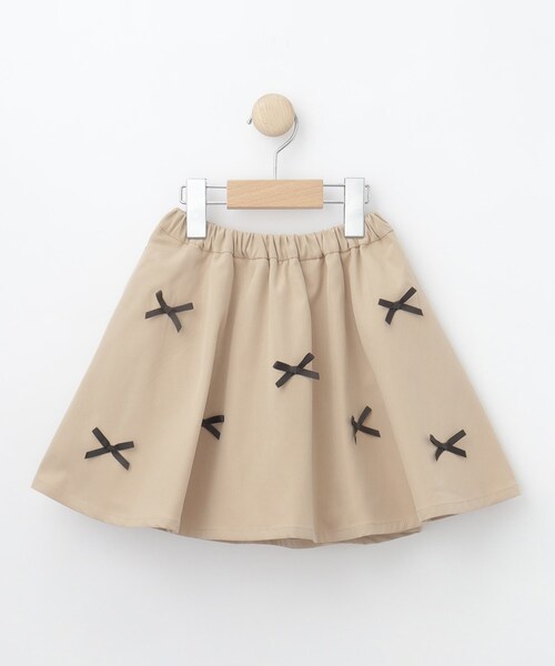 SHOO・LA・RUE（シューラルー）の「◆【110-140cm】ブロードリボンスカート（スカート・キッズ・ブラック/サックスブルー/ベージュ・12/11/14/13）」の4枚目の写真
