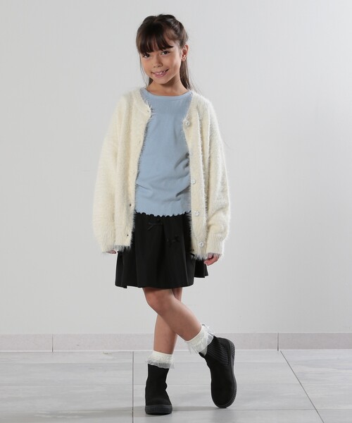 SHOO・LA・RUE（シューラルー）の「◆【110-140cm】ブロードリボンスカート（スカート・キッズ・ブラック/サックスブルー/ベージュ・12/11/14/13）」の12枚目の写真