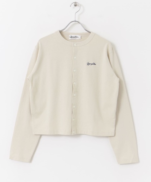 GYMPHLEX（ジムフレックス）の「GYMPHLEX　SHORT CREW NECK CARDIGAN（カーディガン/ボレロ・レディース・レッド/ホワイト系その他/グレー・14）」の18枚目の写真