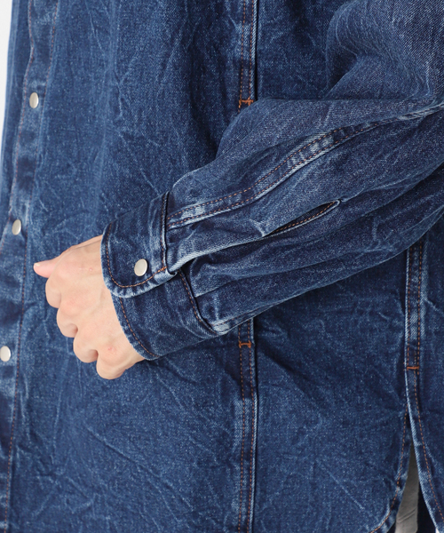 EDIFICE(エディフィス)の「デニム シャツ(シャツ/ブラウス・メンズ・ブルー系その他/チャコールグレー・LARGE/MEDIUM/SMALL)」の20枚目の写真