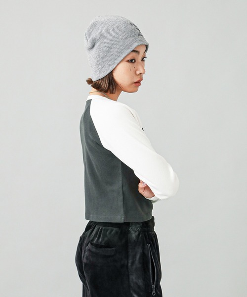 X-girl(エックスガール)の「DRAGON RAGLAN L/S BABY TEE(Tシャツ/カットソー・レディース・ホワイト/イエロー/ブラック・S/M)」の11枚目の写真