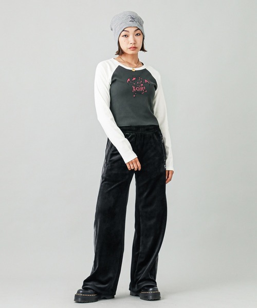 X-girl(エックスガール)の「DRAGON RAGLAN L/S BABY TEE(Tシャツ/カットソー・レディース・ホワイト/イエロー/ブラック・S/M)」の15枚目の写真