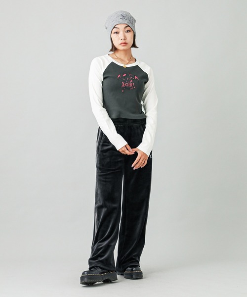 X-girl(エックスガール)の「DRAGON RAGLAN L/S BABY TEE(Tシャツ/カットソー・レディース・ホワイト/イエロー/ブラック・S/M)」の16枚目の写真