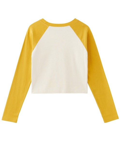 X-girl(エックスガール)の「DRAGON RAGLAN L/S BABY TEE(Tシャツ/カットソー・レディース・ホワイト/イエロー/ブラック・S/M)」の21枚目の写真