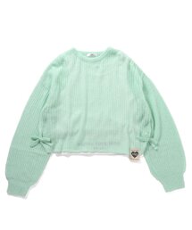 ふんわり透かし編みニット&インナーセット