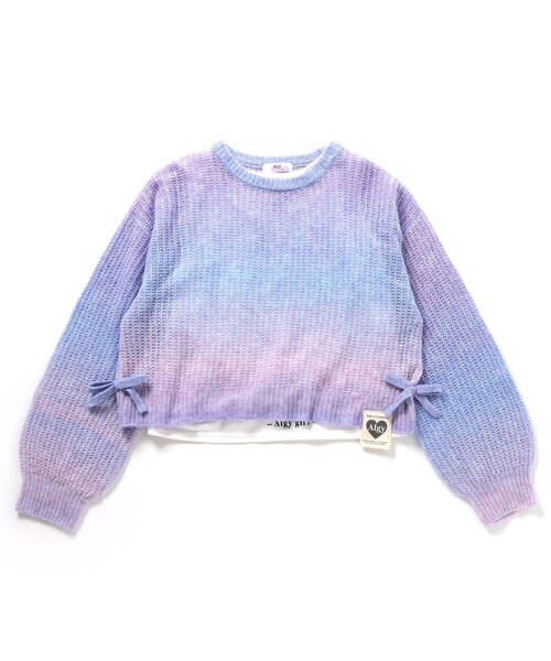 algy（アルジー）の「ふんわり透かし編みニット&インナーセット（ニット/セーター・キッズ・ピンク/レインボー/ミント・XXX-SMALL/XX-SMALL/X-SMALL/SMALL/MEDIUM）」の7枚目の写真