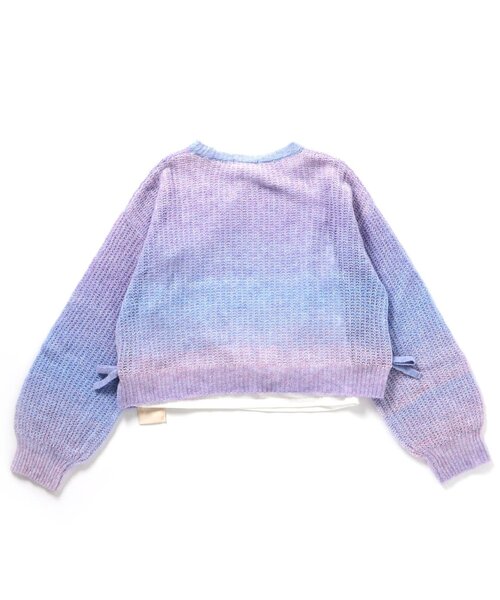 algy（アルジー）の「ふんわり透かし編みニット&インナーセット（ニット/セーター・キッズ・ピンク/レインボー/ミント・XXX-SMALL/XX-SMALL/X-SMALL/SMALL/MEDIUM）」の8枚目の写真