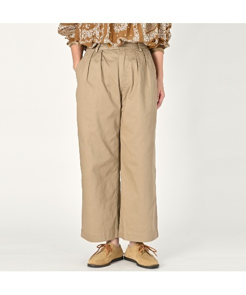 45R（フォーティファイブアール）の「おこめチノのシャルロットバギー（チノパンツ・レディース・ネイビー・SMALL/MEDIUM/LARGE）」の3枚目の写真