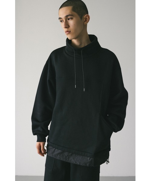 STYLEMIXER（スタイルミキサー）の「コンビネーションハイネックプルオーバー（スウェット・メンズ・ベージュ/ブラック・MEDIUM/LARGE）」の2枚目の写真