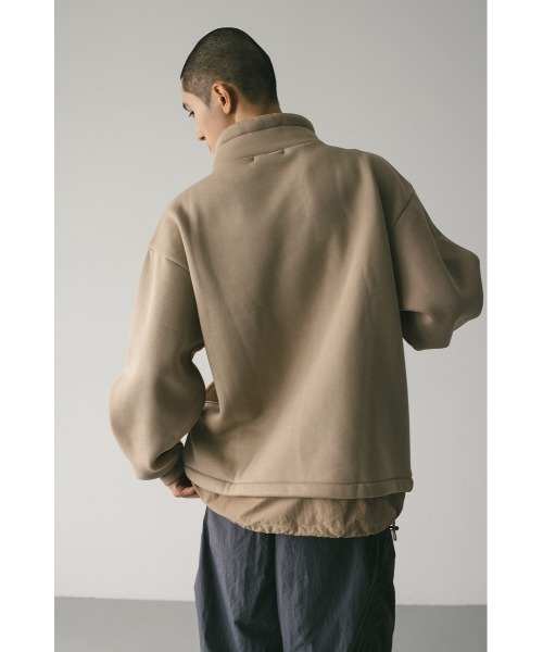STYLEMIXER（スタイルミキサー）の「コンビネーションハイネックプルオーバー（スウェット・メンズ・ベージュ/ブラック・MEDIUM/LARGE）」の6枚目の写真
