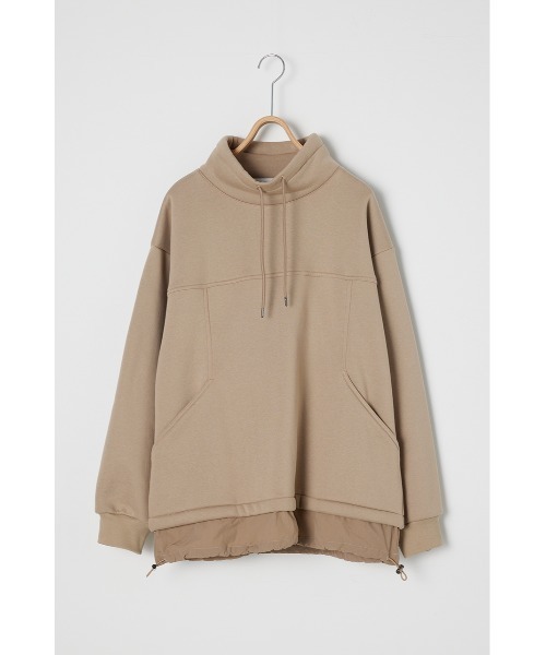 STYLEMIXER（スタイルミキサー）の「コンビネーションハイネックプルオーバー（スウェット・メンズ・ベージュ/ブラック・MEDIUM/LARGE）」の11枚目の写真
