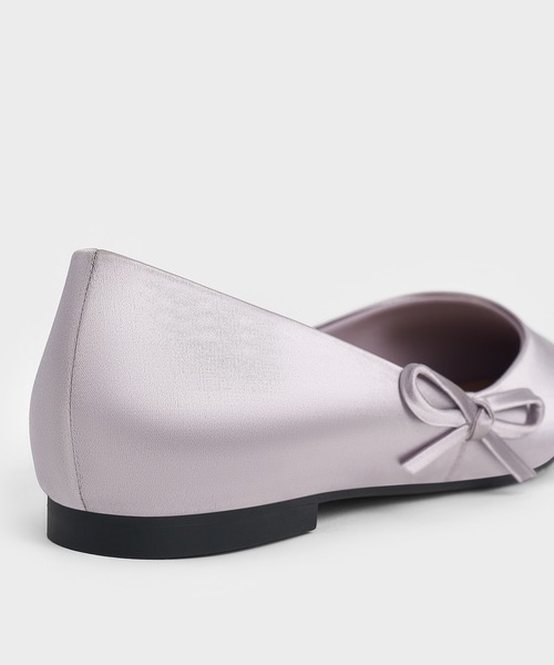 CHARLES & KEITH（チャールズ & キース）の「ボウ ポインテッドトゥフラット（バレエシューズ・レディース・ライラック/ブラック系その他2/オフホワイト・24.5cm/23.5cm/23cm/22.5cm/25.5cm/25cm）」の15枚目の写真
