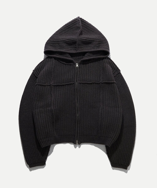 WHO'S WHO gallery(フーズフーギャラリー)の「ジップニットパーカー(パーカー・レディース・チャコールグレー/ブラック/アイボリー・FREE)」の14枚目の写真