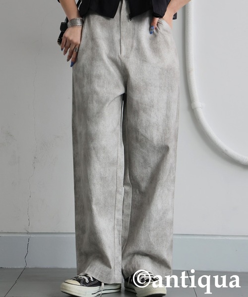 antiqua(アンティカ)の「ヴィンテージ風パンツ(その他パンツ・レディース・ブラック系その他/グレー系その他・MEDIUM/LARGE)」の9枚目の写真