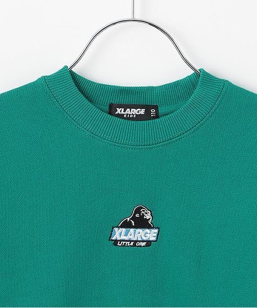 XLARGE KIDS（エクストララージキッズ）の「【人気商品再入荷】【直営店で取り扱い無し】ワンポイントゴリラトレーナー（スウェット・キッズ・ブラック/グリーン/トップグレー・100cm/110cm/120cm/130cm/140cm）」の13枚目の写真
