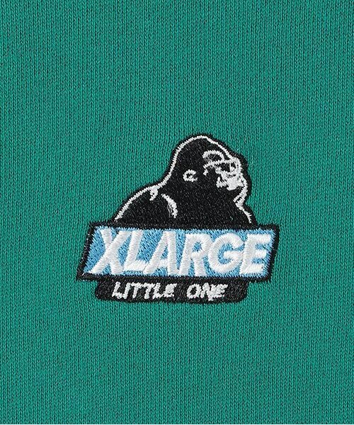 XLARGE KIDS（エクストララージキッズ）の「【人気商品再入荷】【直営店で取り扱い無し】ワンポイントゴリラトレーナー（スウェット・キッズ・ブラック/グリーン/トップグレー・100cm/110cm/120cm/130cm/140cm）」の14枚目の写真