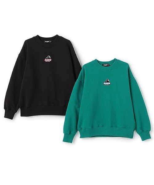 XLARGE KIDS（エクストララージキッズ）の「【人気商品再入荷】【直営店で取り扱い無し】ワンポイントゴリラトレーナー（スウェット・キッズ・ブラック/グリーン/トップグレー・100cm/110cm/120cm/130cm/140cm）」の4枚目の写真