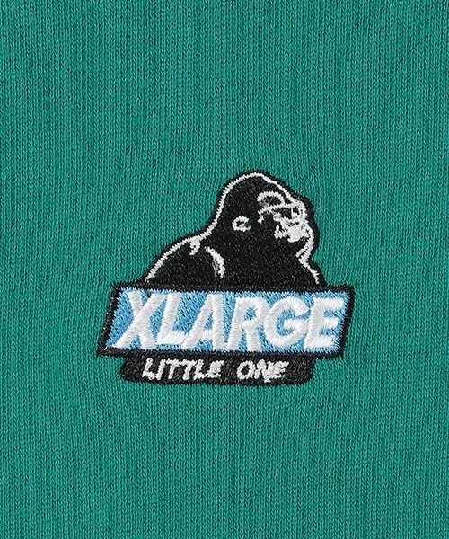 XLARGE KIDS（エクストララージキッズ）の「【人気商品再入荷】【直営店で取り扱い無し】ワンポイントゴリラトレーナー（スウェット・キッズ・ブラック/グリーン/トップグレー・100cm/110cm/120cm/130cm/140cm）」の7枚目の写真