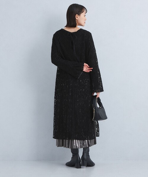 green label relaxing(グリーンレーベルリラクシング)の「レース ワンピース(ワンピース・レディース・ブラック/オフホワイト・FREE)」の8枚目の写真