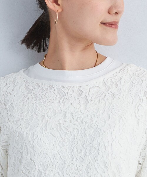 green label relaxing(グリーンレーベルリラクシング)の「レース ワンピース(ワンピース・レディース・ブラック/オフホワイト・FREE)」の12枚目の写真