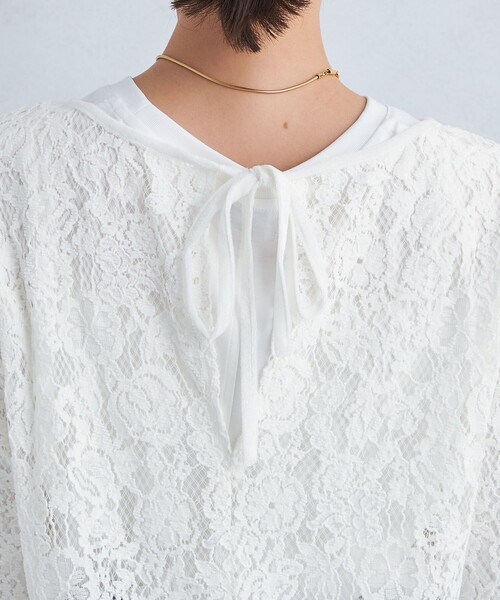 green label relaxing(グリーンレーベルリラクシング)の「レース ワンピース(ワンピース・レディース・ブラック/オフホワイト・FREE)」の15枚目の写真