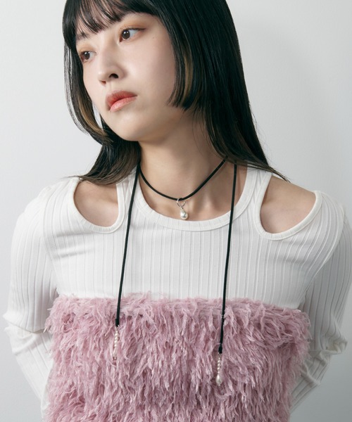 AMY O◇ドロップクリスタルチョーカーネックレス/シングル purepoche_281-0j032-621