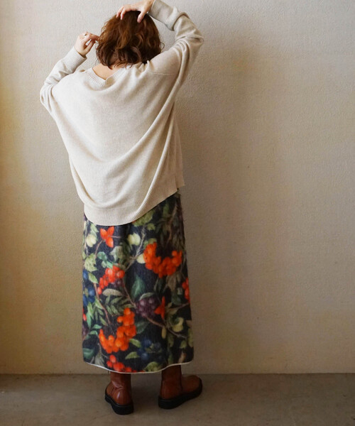 JOURNAL STANDARD LUXE（ジャーナルスタンダード　ラックス）の「W/C/Nテンジク クルーネックプルオーバー（ニット/セーター・レディース・ブラック/ネイビー/ホワイト×ホワイト・FREE）」の9枚目の写真