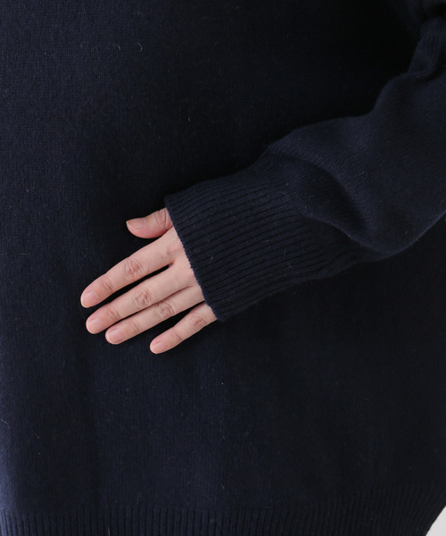 ジャーナルスタンダードラックス アランアミ クルーネックベスト ブラック ウール JOURNAL STANDARD LUXE（ジャーナルスタンダード ラックス）の