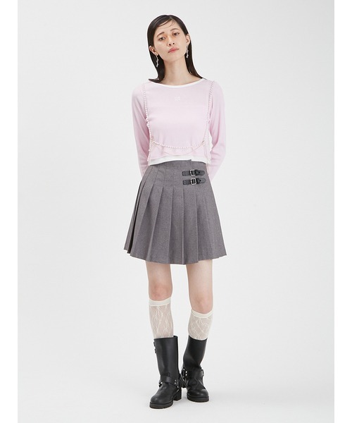 FURFUR（ファーファー）の「ロゴ刺繍クロップドカットソー（T