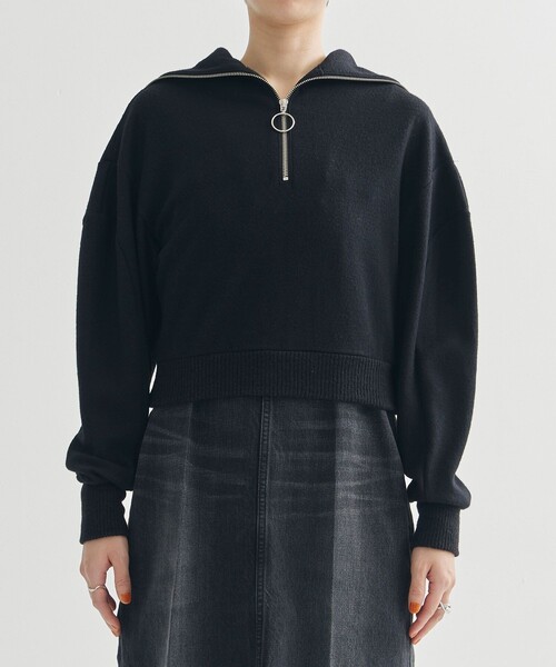 AKIKOAOKI/アキコアオキ】sailor TOP/フロントジップトップス