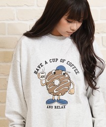 ヘビー裏毛 フードイラストプリント  スウェット / Heavyweight Hood Illustration Print Sweatshirt
