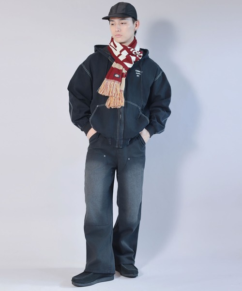 Dickies（ディッキーズ）の「【Dickies / ディッキーズ】サッカーマフラー（マフラー・メンズ・ブラック/エンジ・ONESIZE）」の9枚目の写真