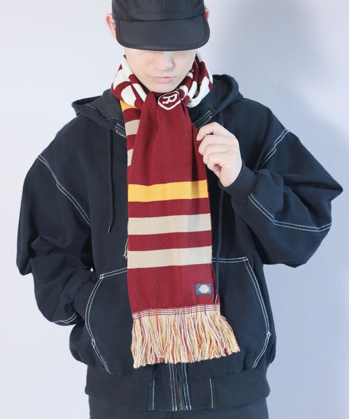 Dickies（ディッキーズ）の「【Dickies / ディッキーズ】サッカーマフラー（マフラー・メンズ・ブラック/エンジ・ONESIZE）」の7枚目の写真