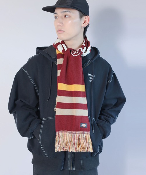 Dickies（ディッキーズ）の「【Dickies / ディッキーズ】サッカーマフラー（マフラー・メンズ・ブラック/エンジ・ONESIZE）」の6枚目の写真