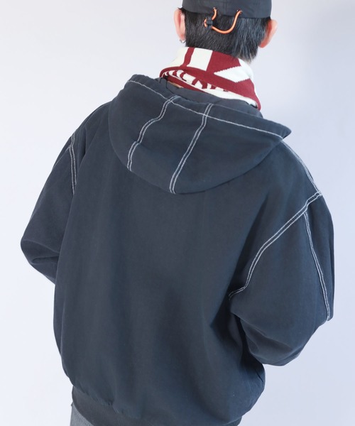 Dickies（ディッキーズ）の「【Dickies / ディッキーズ】サッカーマフラー（マフラー・メンズ・ブラック/エンジ・ONESIZE）」の4枚目の写真